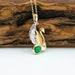 Swan 14k Gold Necklace,Natural Emerald Swan 14K Gold Necklace,Fine Jewelry For Woman,Minimal Swan Jewelry,Gemstone Swan Gold Necklace
