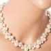 Swarovski Bridal Necklace, Crystal and Pearl Cluster Wedding Necklace, Rhinestone Statement Necklace, Modern Vintage Style Jewelry, TASMIN