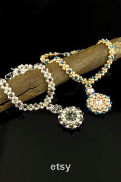 Swarovski Necklace handmade Beaded Necklace Swarovski pendant necklace Swarovski pendants Pearl necklace
