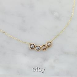 Temporarily Out Of Stock Raw Stone, Diamond Necklace, 14k gold necklace, Gift for her, Unique necklace, Birthstone necklace
