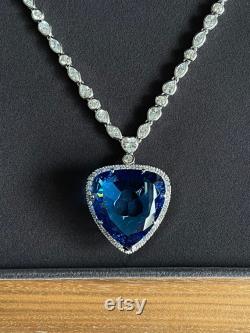 Titanic heart of the ocean replica necklace with 925 sterling silver
