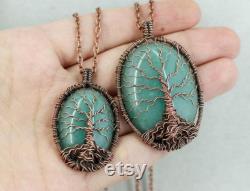 Tree of life pendant Family tree necklace Protection amulet Wire wrap pendant Tribal Copper Boho jewelry Mom daughter gift Mothers day gift