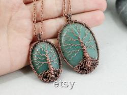Tree of life pendant Family tree necklace Protection amulet Wire wrap pendant Tribal Copper Boho jewelry Mom daughter gift Mothers day gift