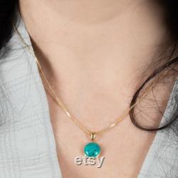 Turquoise Necklace, Birthstone Necklace, Boho Necklace, Turquoise Pendant, Dainty Gold Necklace, Delicate Necklace, Gold Necklace