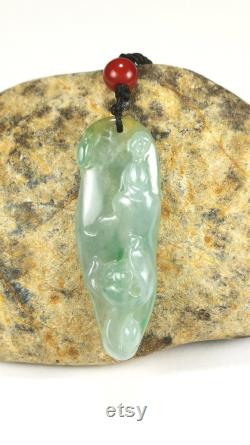 Type A Natural Untreated Icy Translucent Tri-colour Jadeite ZEN Buddha Pendants