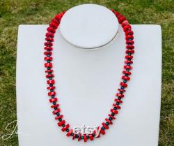 Unique Coral Beaded Sliced Cut Necklace 100 Natural Gemstone (18 inch) Gems Gallery Beaded Necklaces Gifts For Her