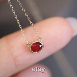 Unique Genuine ruby necklace 18k solid yellow gold oval ruby choker raw ruby pendant real ruby choker gold anniversary gift gift for her