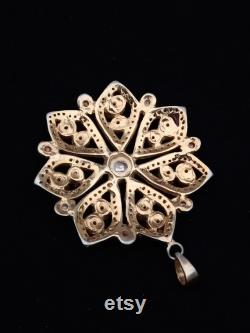Very beautiful Polki Diamond Designer Rose cut Pave Diamond pendant 925 sterling silver handmade finish diamond jewelry necklace pendant