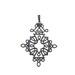 Victorian Style Genuine Diamond Pave Pendant 925 Sterling Silver Pendant Necklace Pave Diamond Fashion Jewelry Dainty Oxidized Pendant