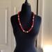 Vintage Painted Wood, Porcelain, and Bone Bead Necklace