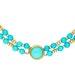 Vintage Turquoise and 14k Gold Bead and Pendant Necklace 30 Two Strand Bead Necklace