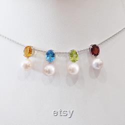 White pink 8mm 9mm hanadama rank pendant necklace Akoya Pearl SV925 Semi-precious stones Japan Seawater reenspearl akoyapearl