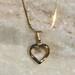 Yellow Gold Heart Necklace set with Diamond