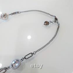 ZINNIA necklace (silver) Swarovski rivoli