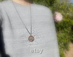 rustic mountain pendant, mixed metal mountain range necklace, cool mens necklace landscape amulet necklace, unique anniversary gift